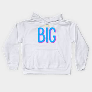 not afraid to think BIG blue Kids Hoodie